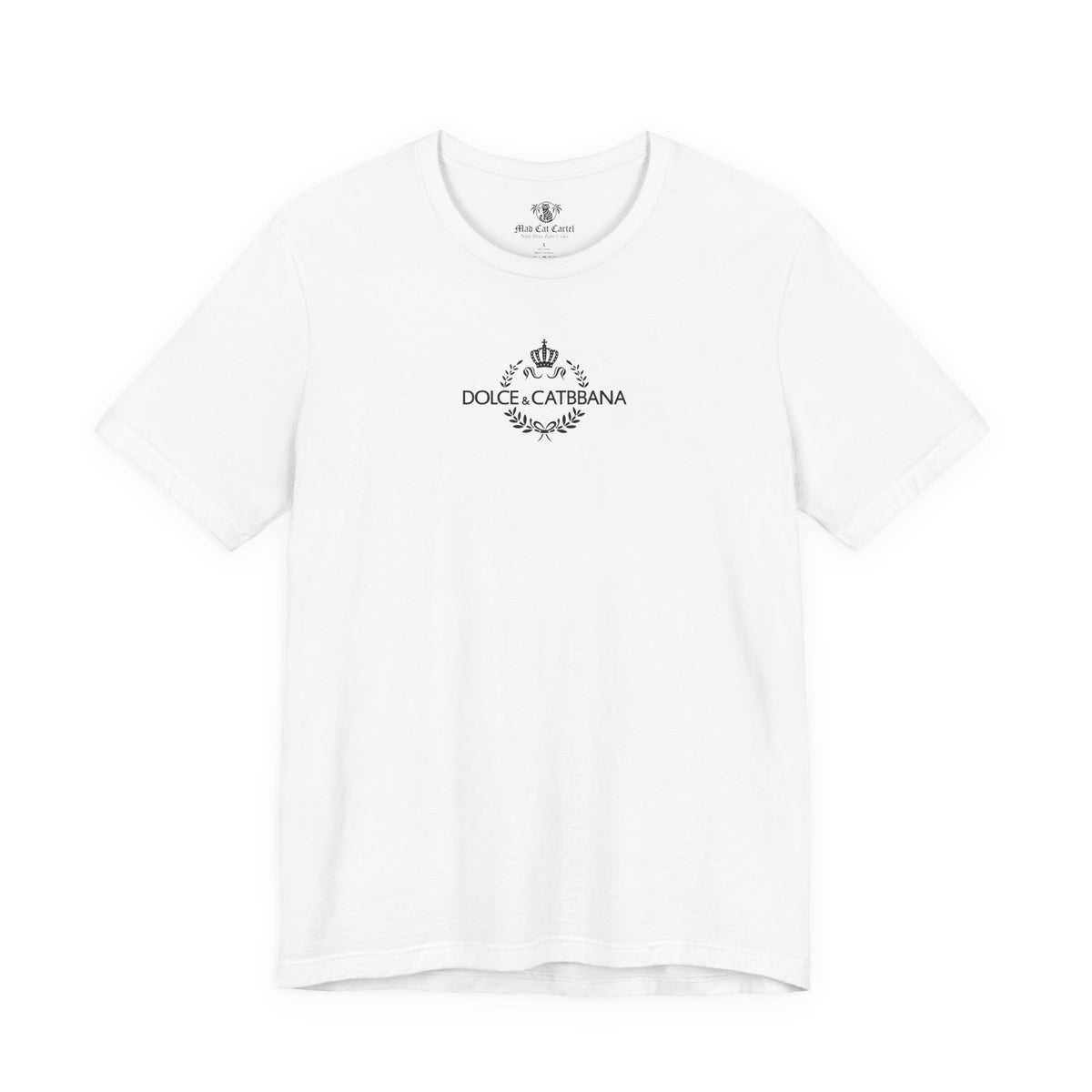 Dolce & Catbbana Feline Couture T-Shirt in white, front view