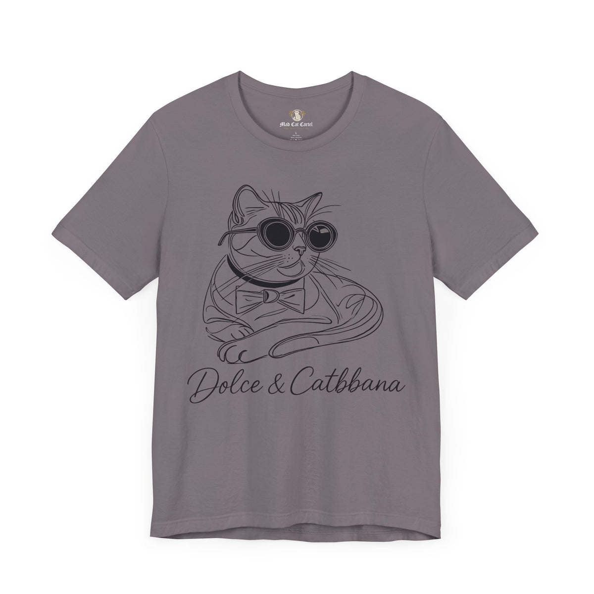 Dolce & Catbbana Signature Sketch T-Shirt in storm, front view