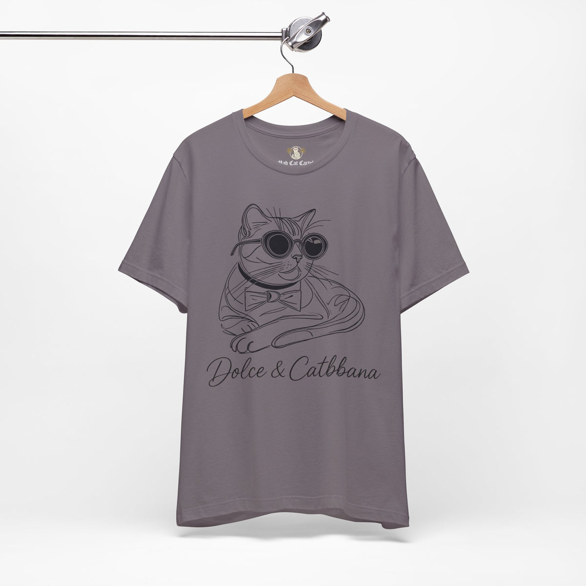 Dolce & Catbbana Signature Sketch T-Shirt in storm, on a hanger