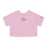 Dolce & Catbbana x Champion D&C Chest Logo Graphic Cat Women's Crop Top in pink candy, front view