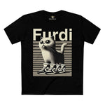 Furdi 4x4 Sneaker Flex Designer Black T-Shirt, front view