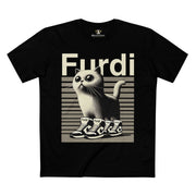 Furdi 4x4 Sneaker Flex Designer Black T-Shirt, front view
