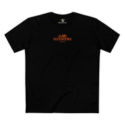 Hermèws Paris Sunset Voyage Cat Graphic Black T-Shirt, front view