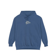 Louis Mewtton Chest Logo Galactic Fam Cat Graphic Hoodie in true navy, front view