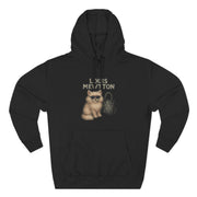 Louis Mewtton Fluffy Couture Cat Graphic Hoodie in black, front view