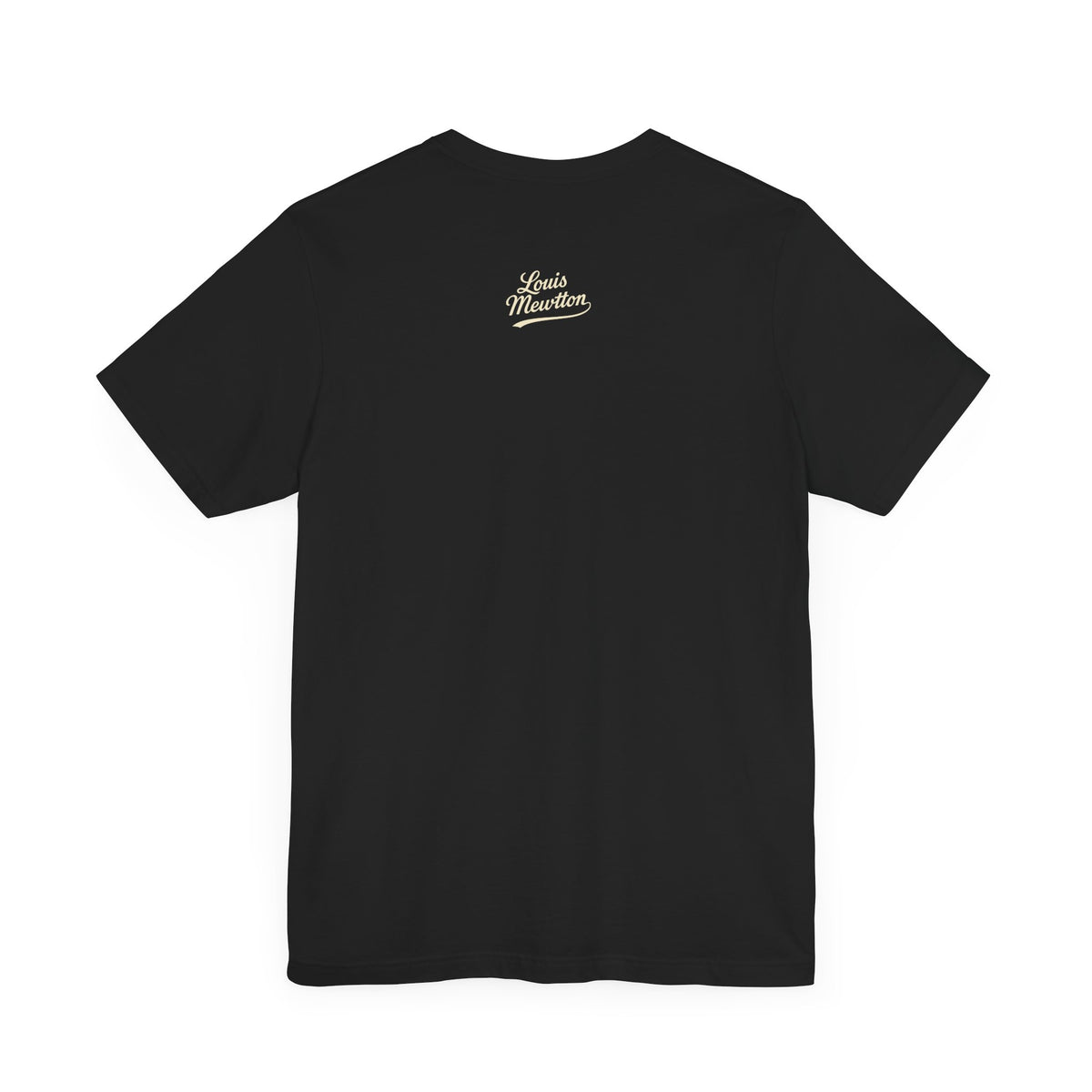 Louis Mewtton Galactic Fam Graphic T-Shirt in black, back view