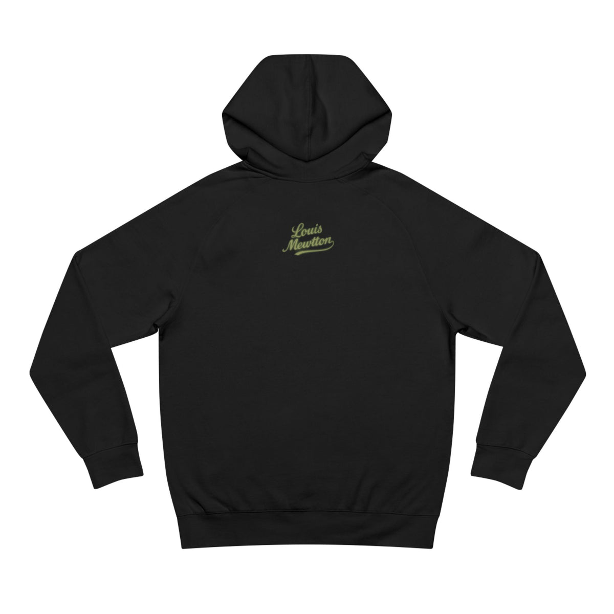 Louis Mewtton Shadowlight Cats Graphic Black Hoodie, back view