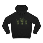 Louis Mewtton Shadowlight Cats Graphic Black Hoodie, front view
