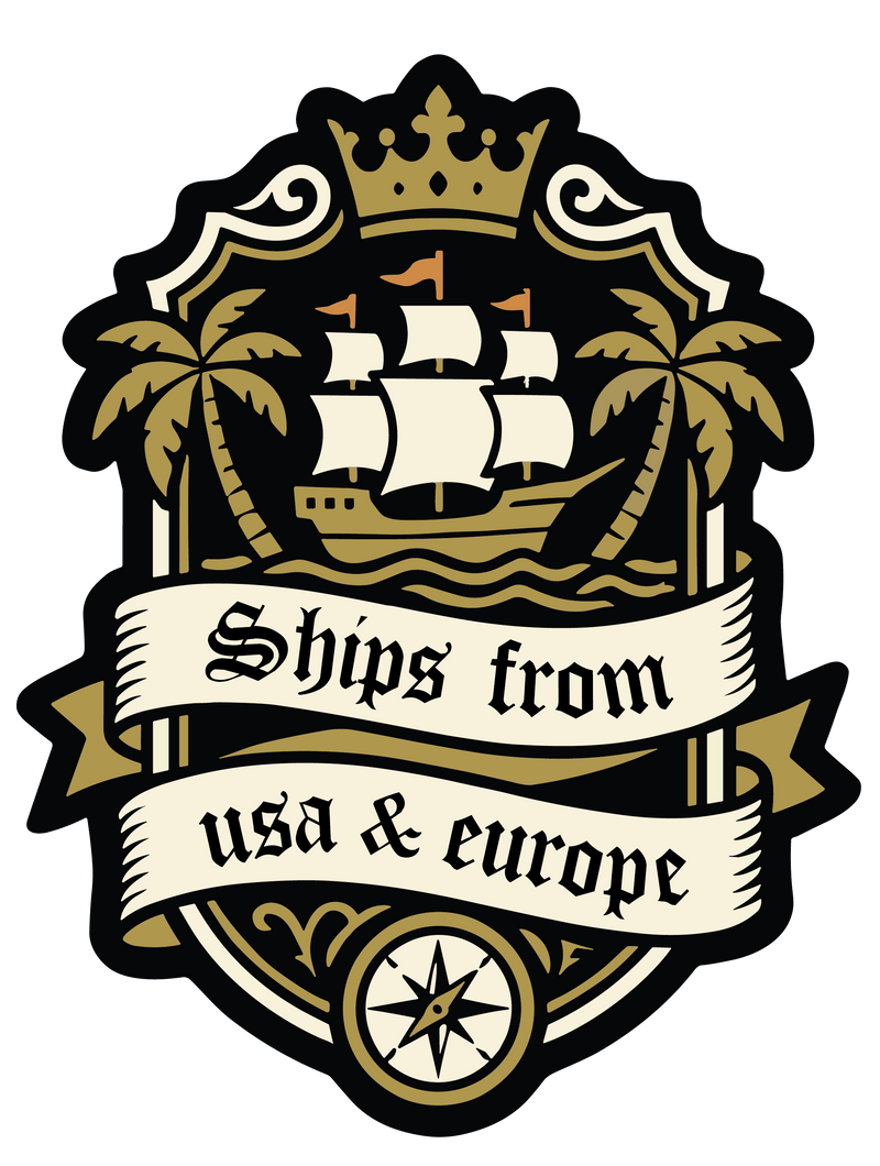 shipping from USA and Europe badge for Mad Cat Cartel