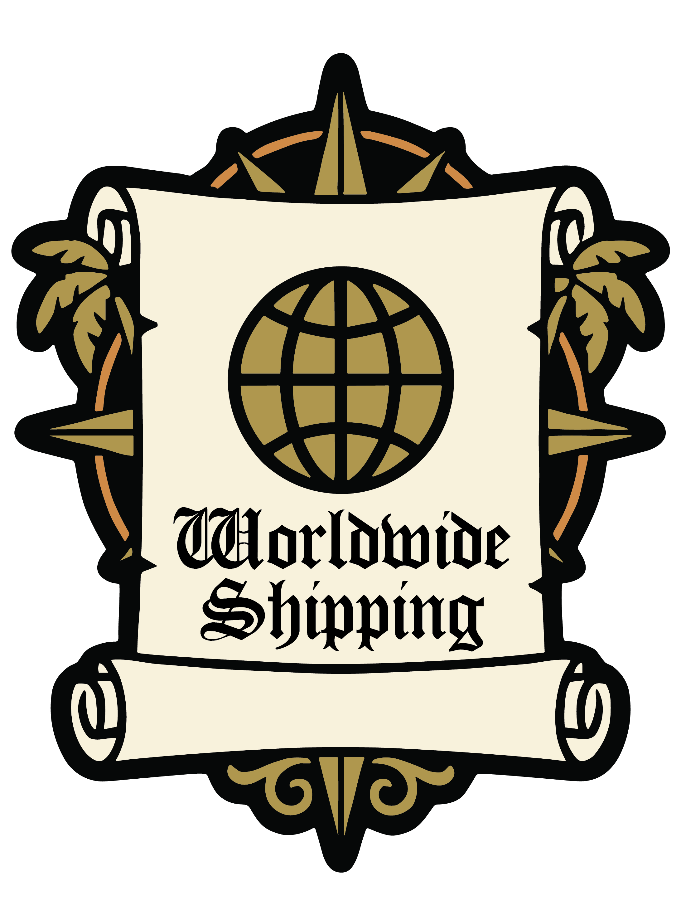 worldwide shipping badge for Mad Cat Cartel