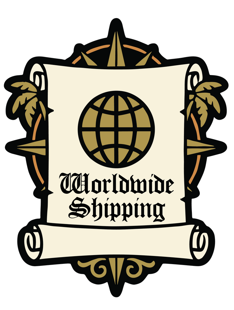worldwide shipping badge for Mad Cat Cartel