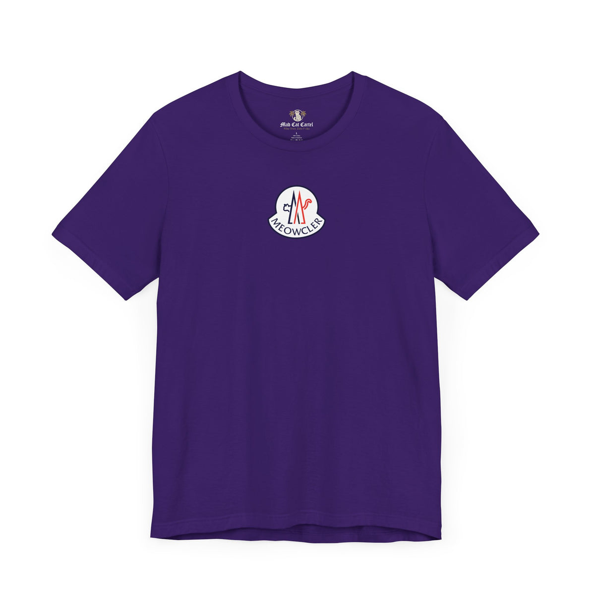 Meowcler Essentials Chest Logo T-Shirt in team purple, front view