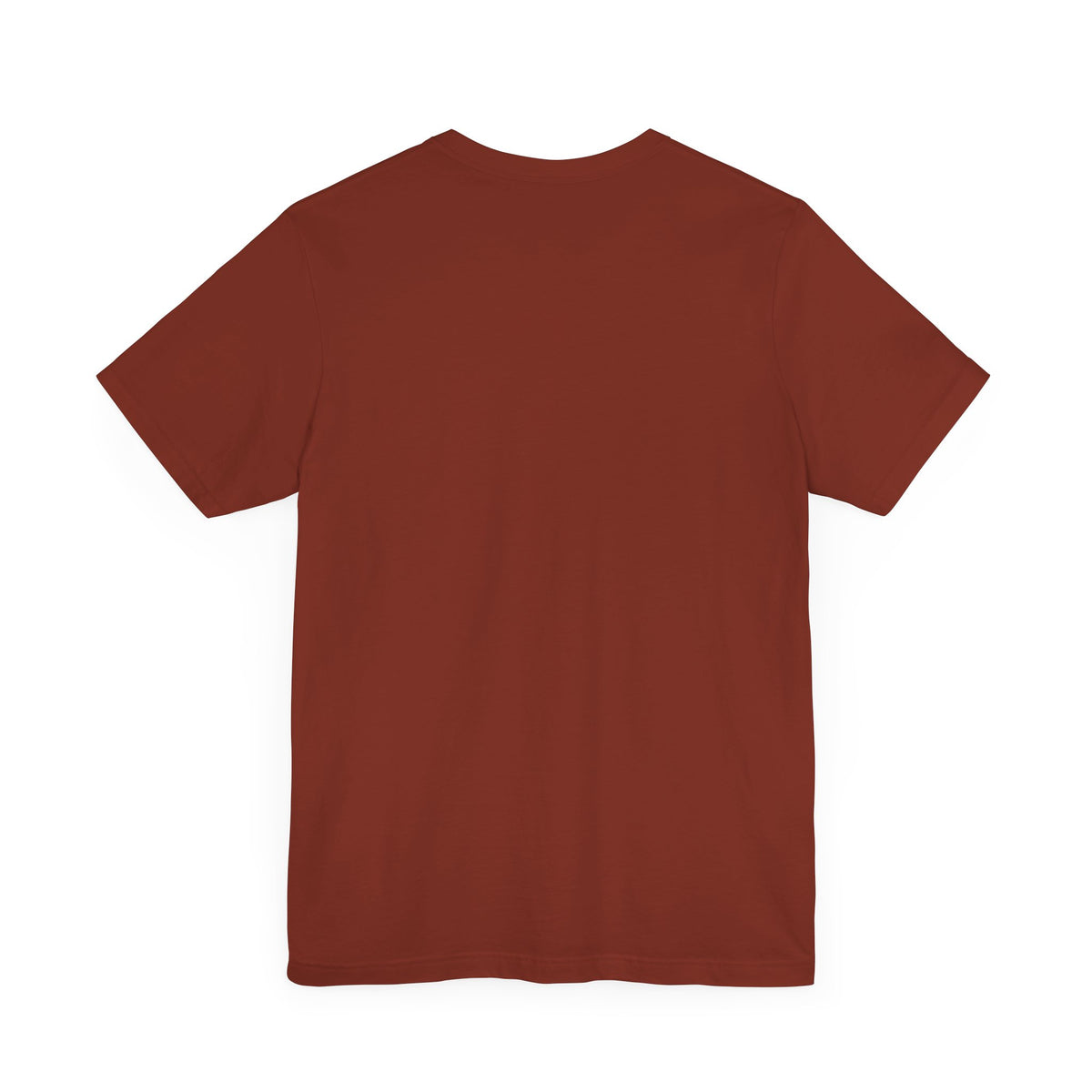 Meowcler Mini Puff Chest Graphic Cat T-Shirt in rust, back view