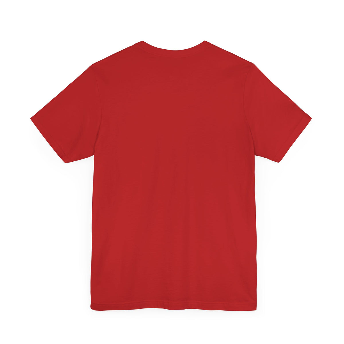 Meowke Essentials Chest Logo T-Shirt in red, back view