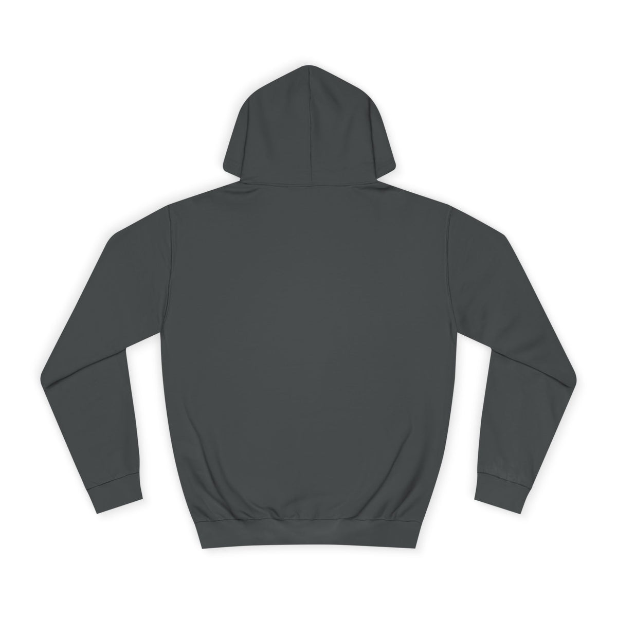 Meowschino Black & Pink Leather Cat Graphic Hoodie in steel grey, back view
