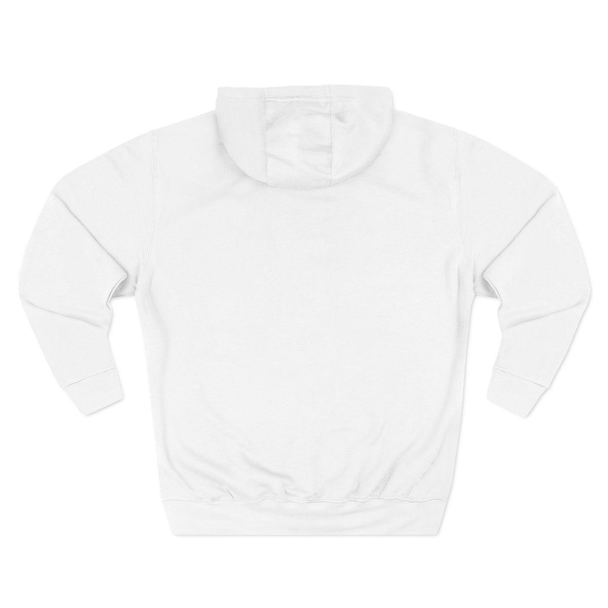 Meowschino Teddy Hug Cat Graphic Hoodie in white, back view