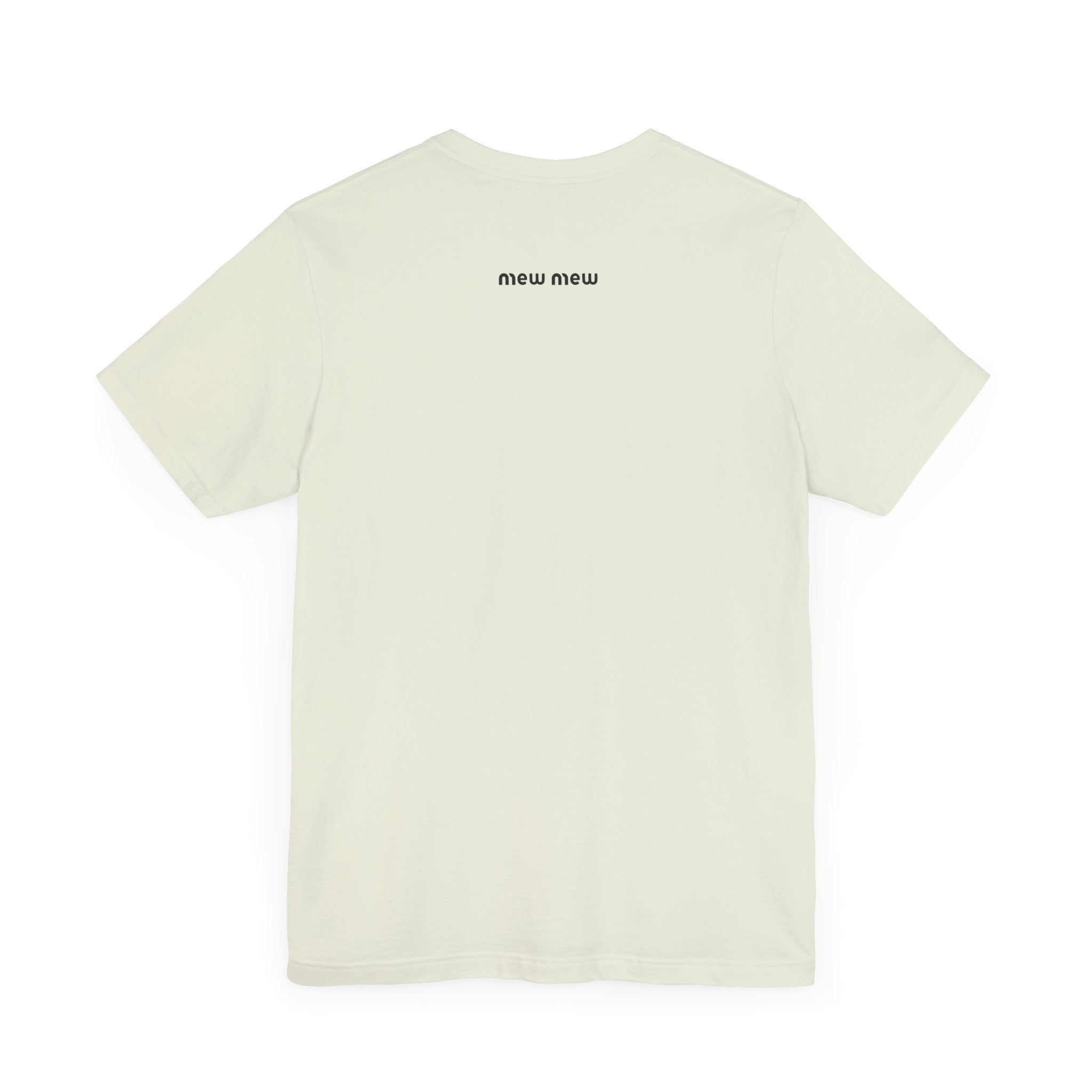 Mew Mew Iconic Hat Cat Graphic T-Shirt in citron, back view