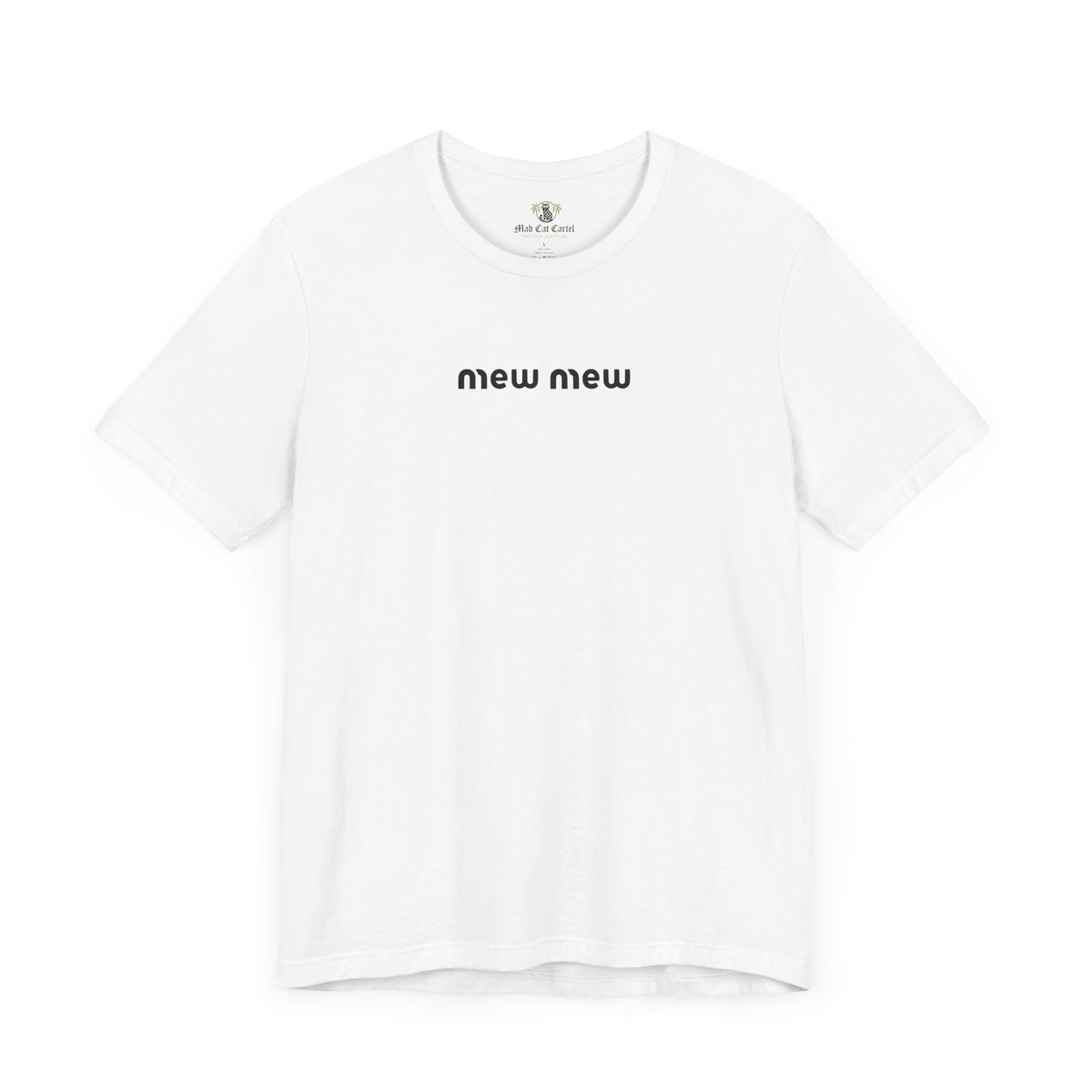 Mew Mew Retro Gentlecat Graphic T-Shirt in white, front view