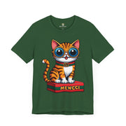 Mewcci Iconic Box Graphic T-Shirt in evergreen, front view