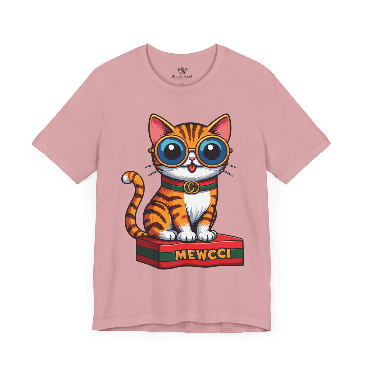 Mewcci Iconic Box Graphic T-Shirt in orchid, front view