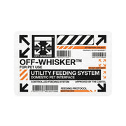 Off Whisker Utility Feeding System designer cat food mat white pet feeding mat by Mad Cat Cartel