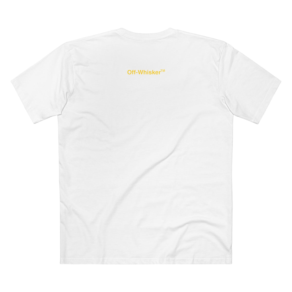 Off-Whisker Industrial Drip Cat Graphic T-Shirt in white, back view