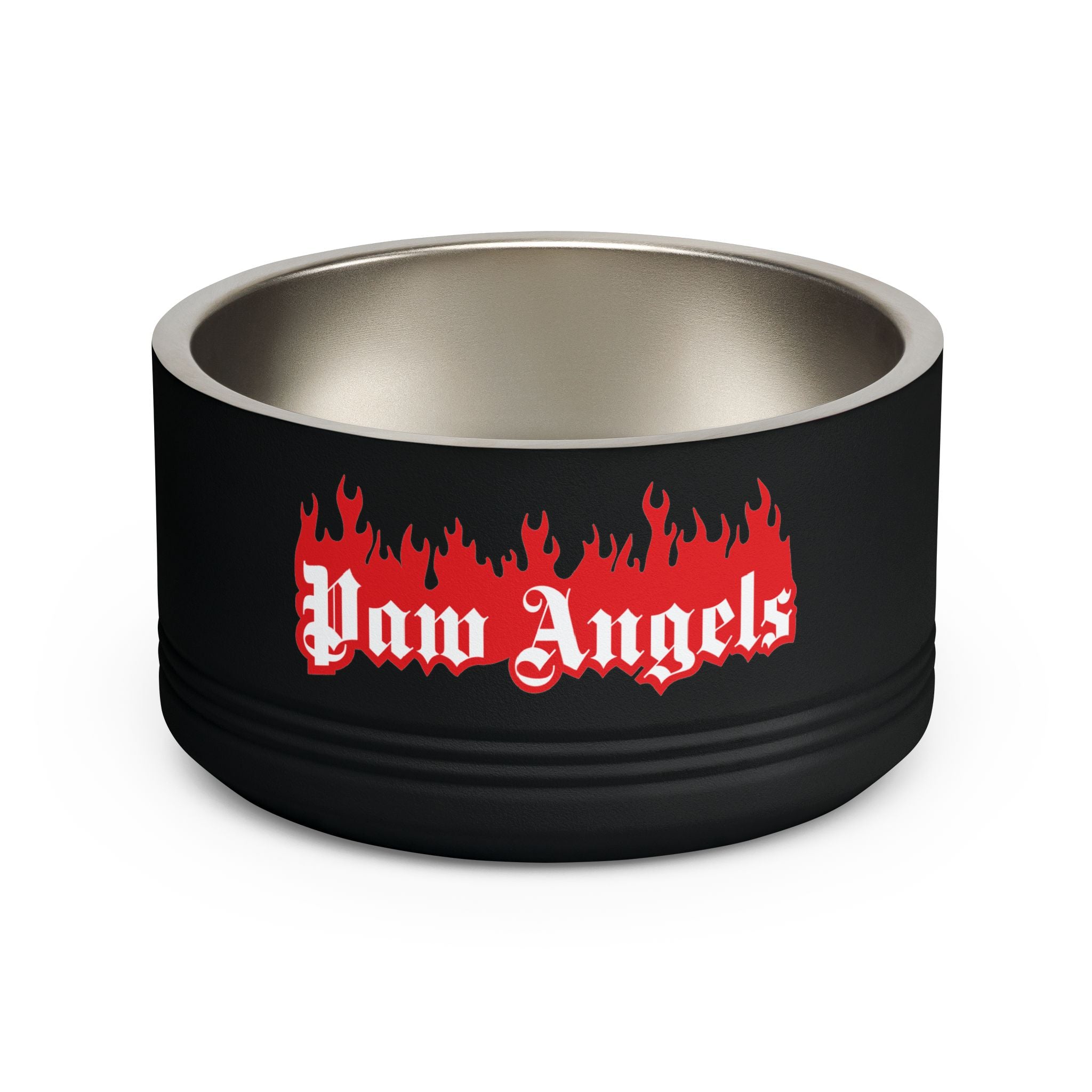 Paw Angels designer cat bowl stainless steel pet bowl black Mad Cat Cartel
