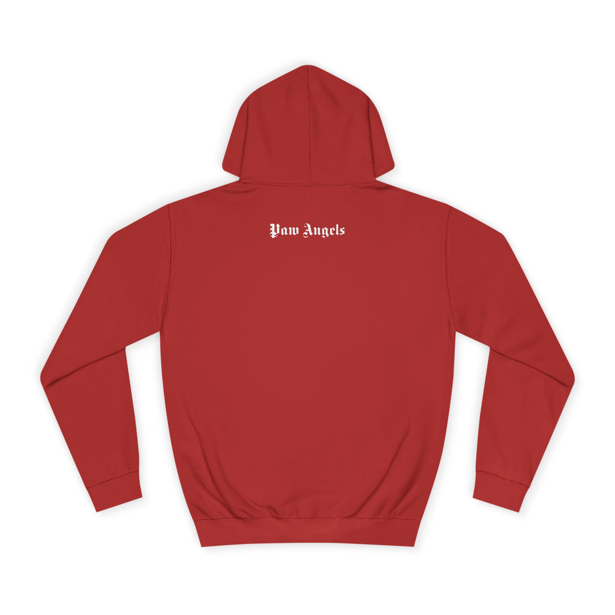 Paw Angels Spray Cat Graphic Hoodie in fire red, back view
