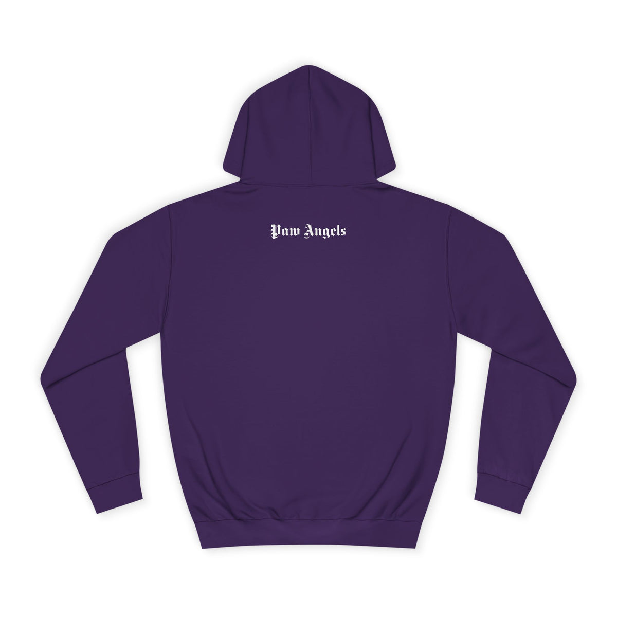 Paw Angels Spray Cat Graphic Hoodie in purple, back view