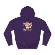 Paw Angels Spray Cat Graphic Hoodie in purple, front view