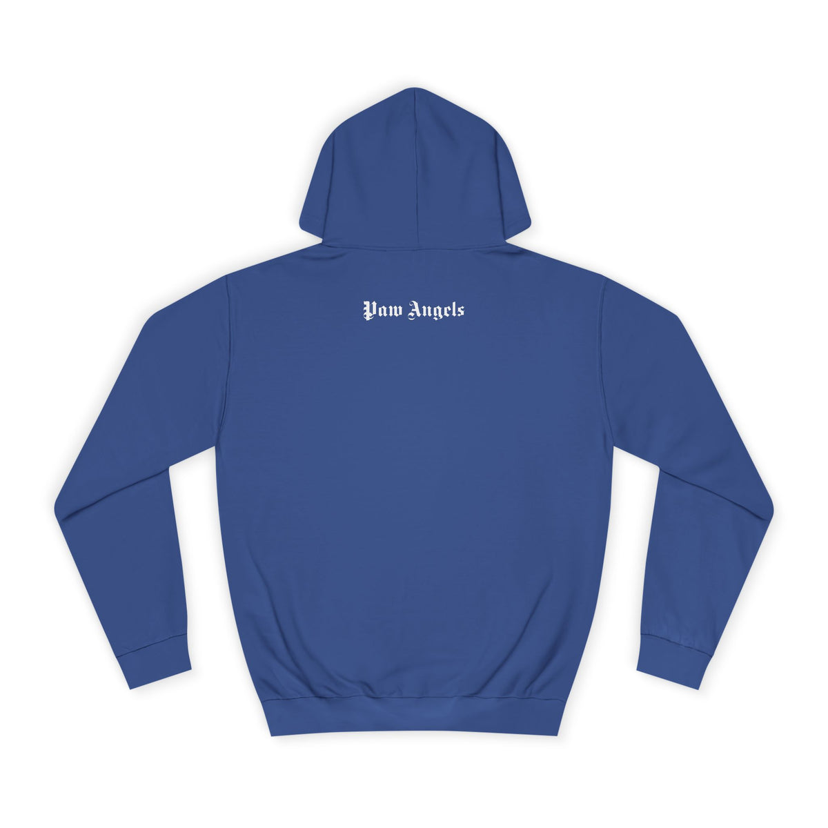 Paw Angels Spray Cat Graphic Hoodie in royal blue, back view