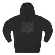 Paw Angels Tribal Logo Graphic Hoodie in black, front view