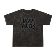 Paw Angels Tribal Logo Mineral Wash T-Shirt in mineral black, front view