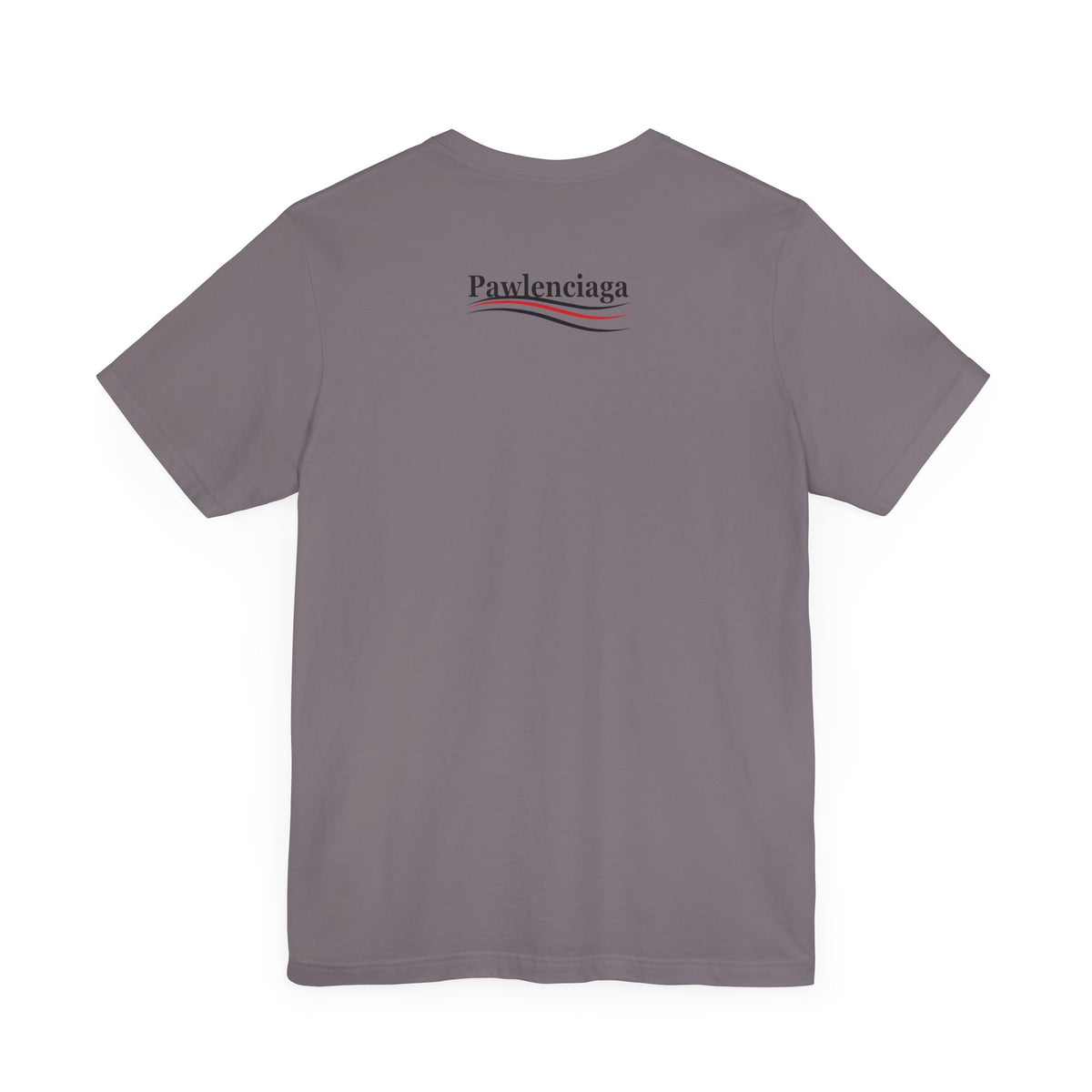 Pawlenciaga Cat With Goggles Back Pose Graphic T-Shirt in storm, back view