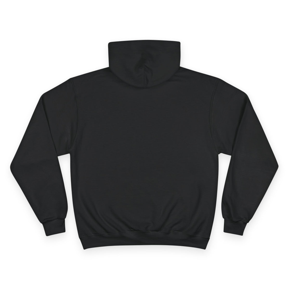 Pawlenciaga x Champion White Aura Kitty Graphic Black Hoodie, back view