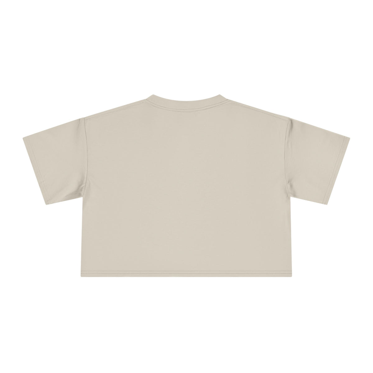 Purrada Noir Bag Cat Graphic Women's Crop Tee in bone, back view