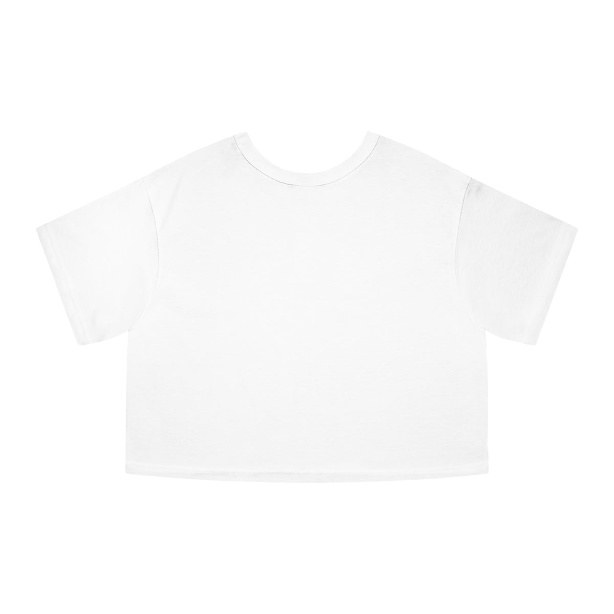 Purrada x Champion Feline Elegance Women's Cropped Top in white, front view