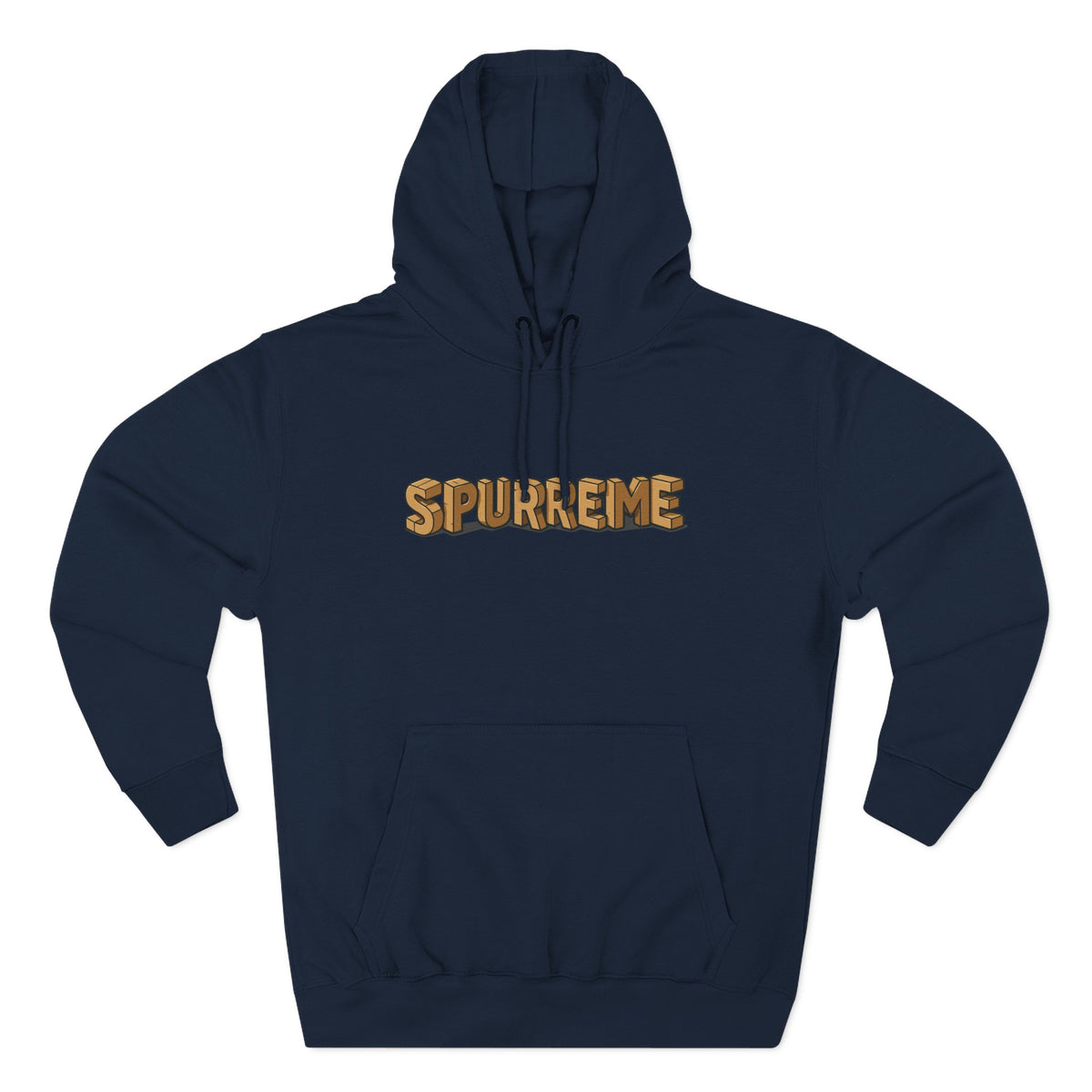 Spurreme Box Addict Cat Graphic Hoodie in navy, front view