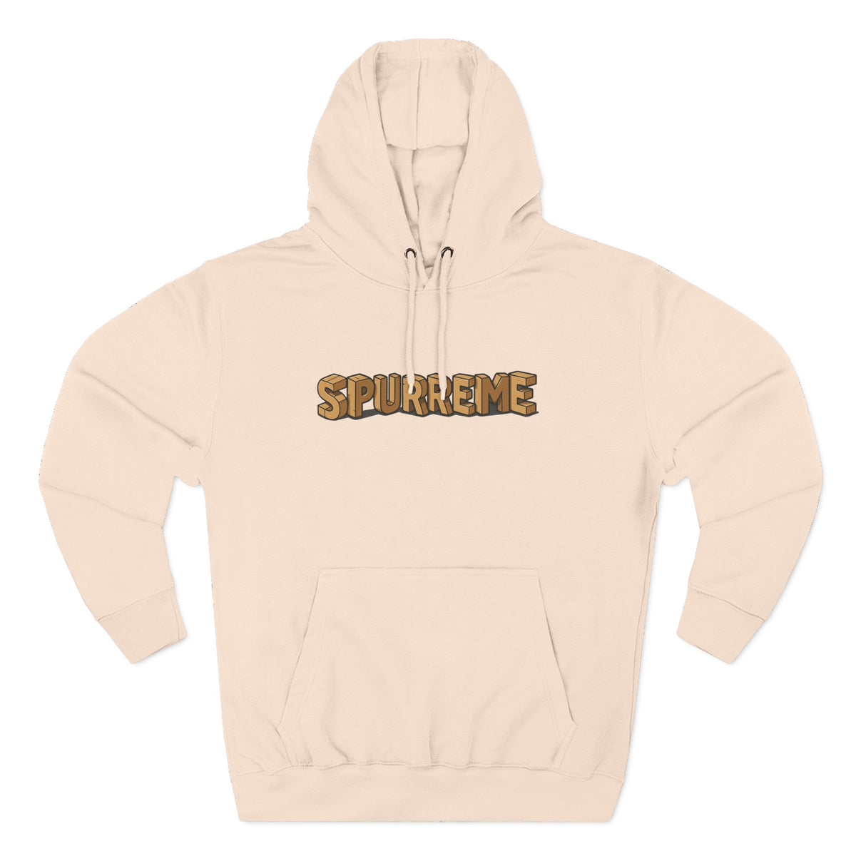 Spurreme Box Addict Cat Graphic Hoodie in pale pink, front view