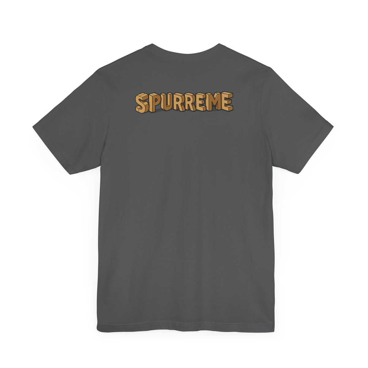 Spurreme Box Addict Cat Graphic T-Shirt in asphalt, back view