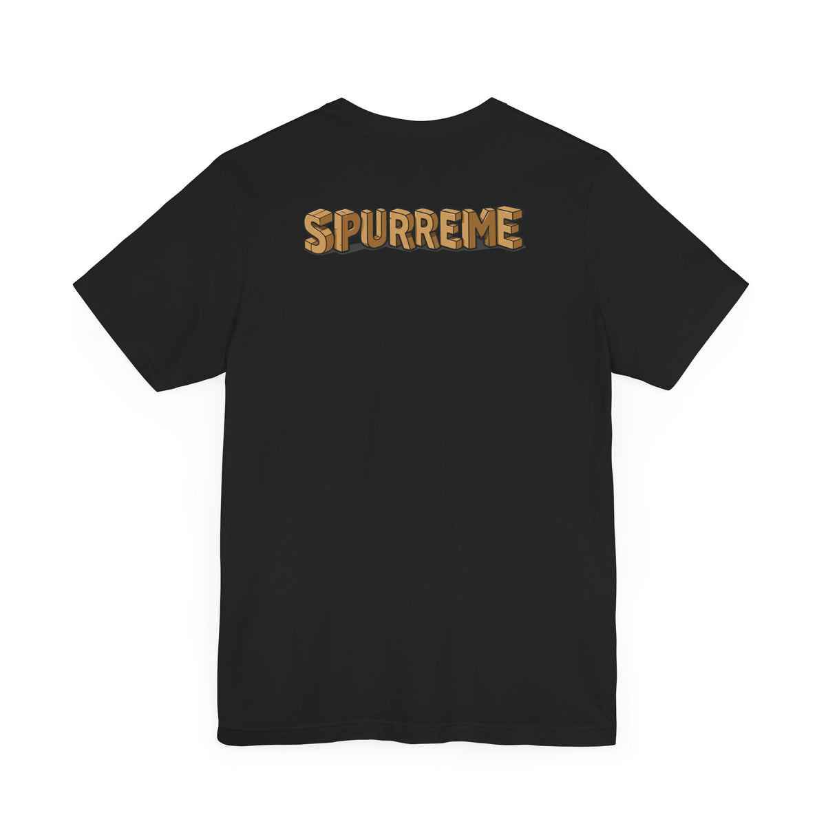 Spurreme Box Addict Cat Graphic T-Shirt in black, back view