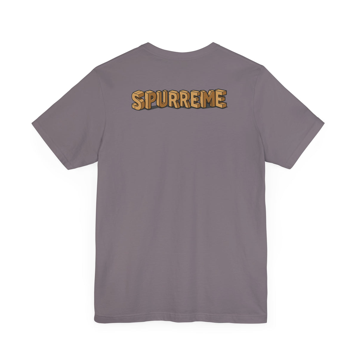 Spurreme Box Addict Cat Graphic T-Shirt in storm, back view