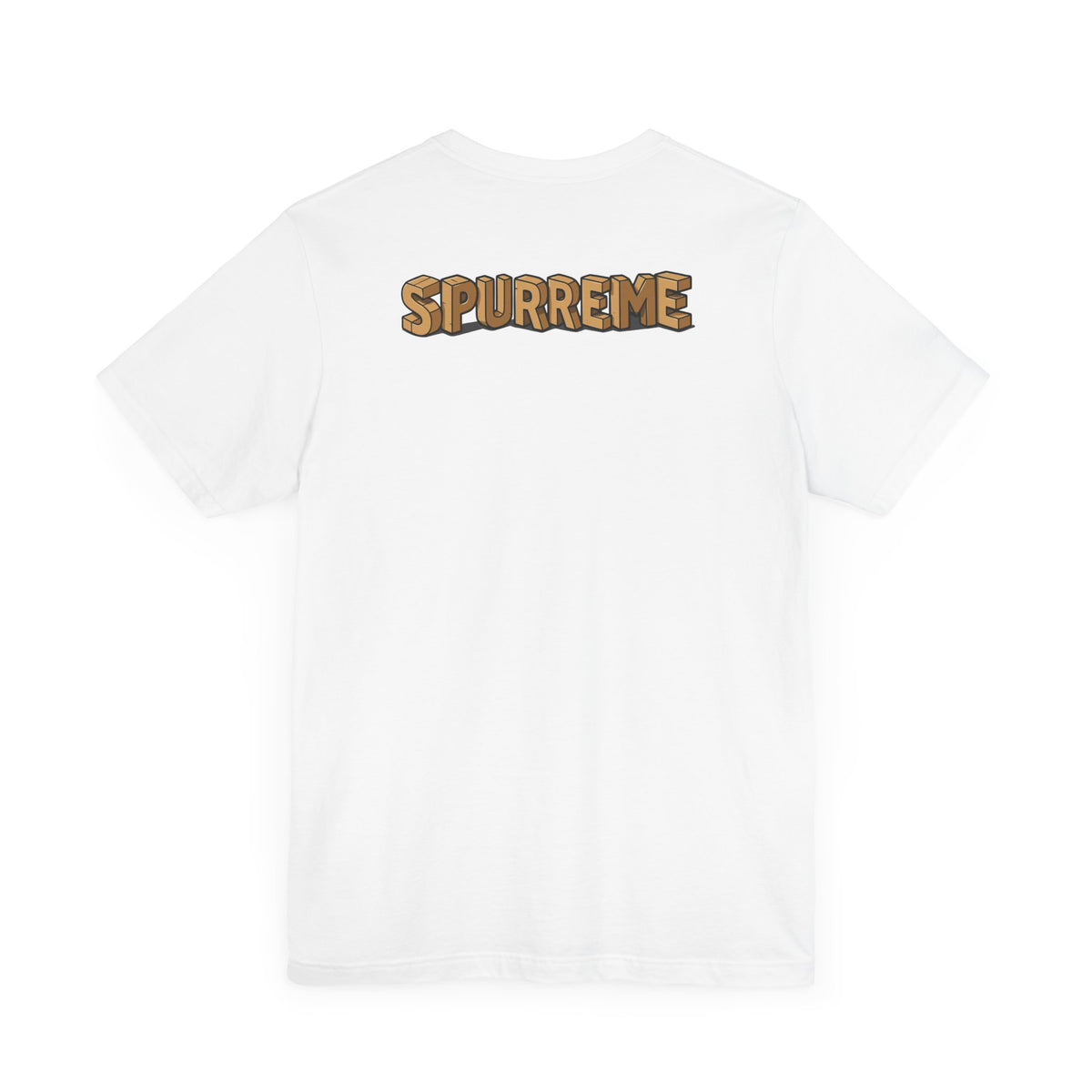 Spurreme Box Addict Cat Graphic T-Shirt in white, back view