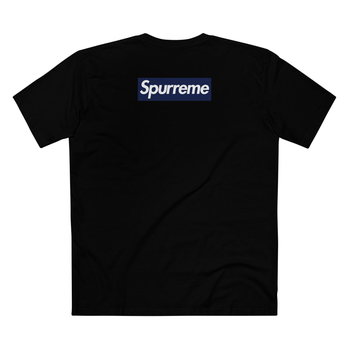 Spurreme Cosmic Pawtrait Cat Graphic T-Shirt in black, back view