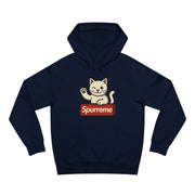 Spurreme Lucky Cat Box Logo Graphic Hoodie in navy, front view
