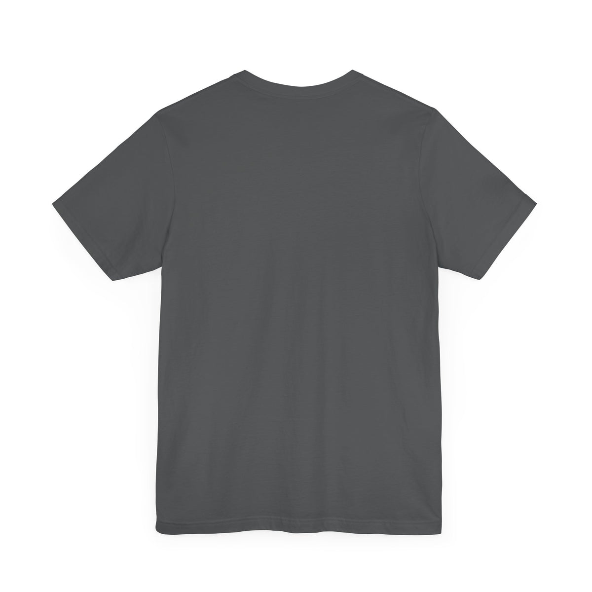 Spurreme Mad Cat Organic Milk Funny T-Shirt in asphalt, back view