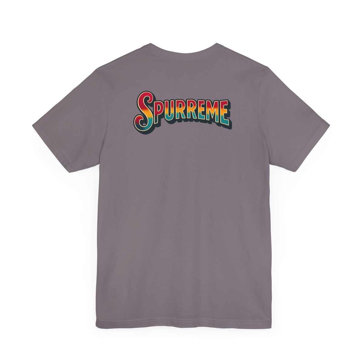 Spurreme Space Explorer Cat Graphic T-Shirt in storm, back view