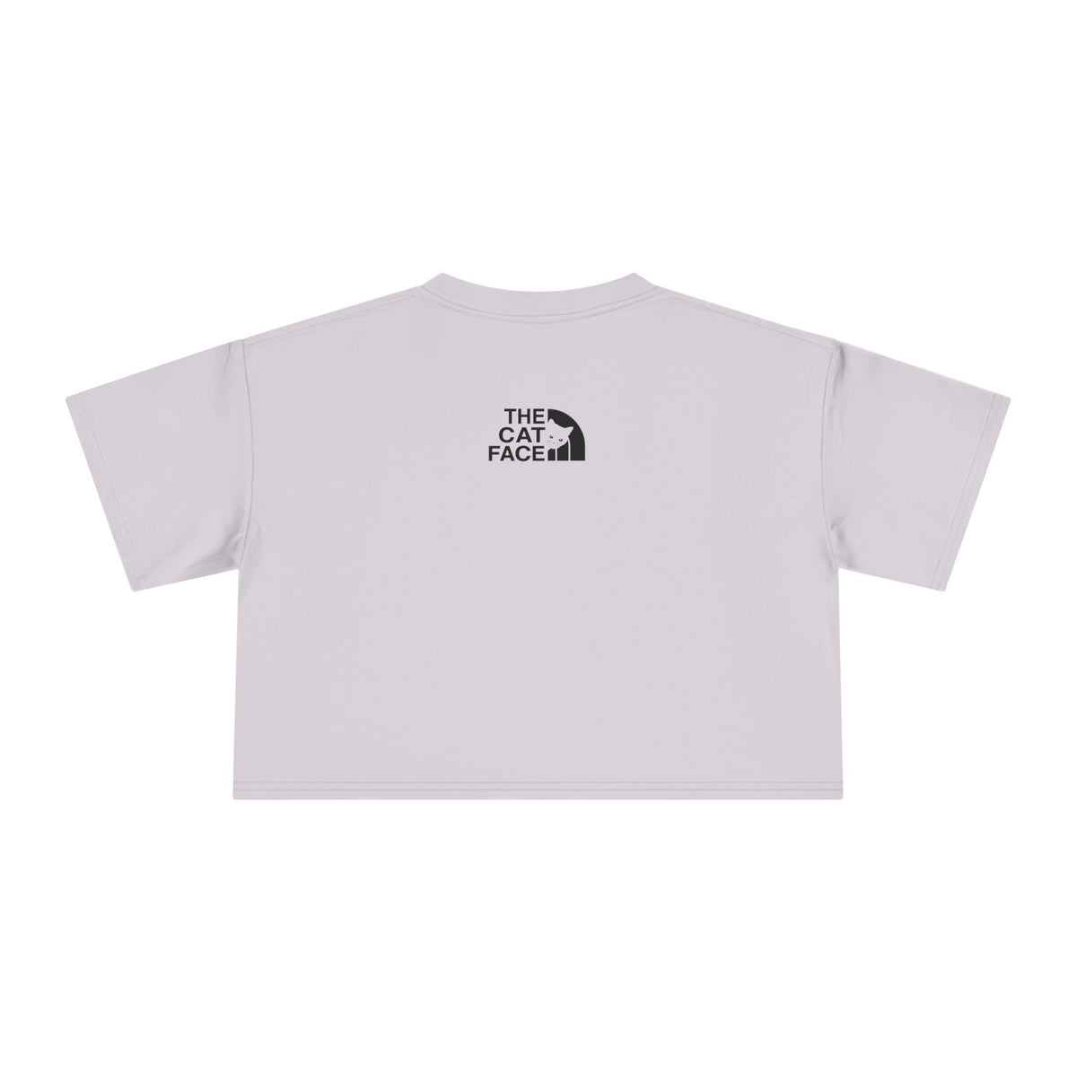 The Cat Face Apres Ski Kitty Women's Crop Top in orchid, front view