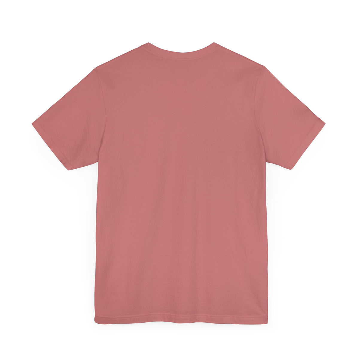 The Cat Face Snow Explorer Cat Graphic T-Shirt in mauve, back view
