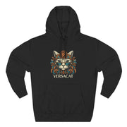Versacat Baroque Bloom Graphic Hoodie in black, front view